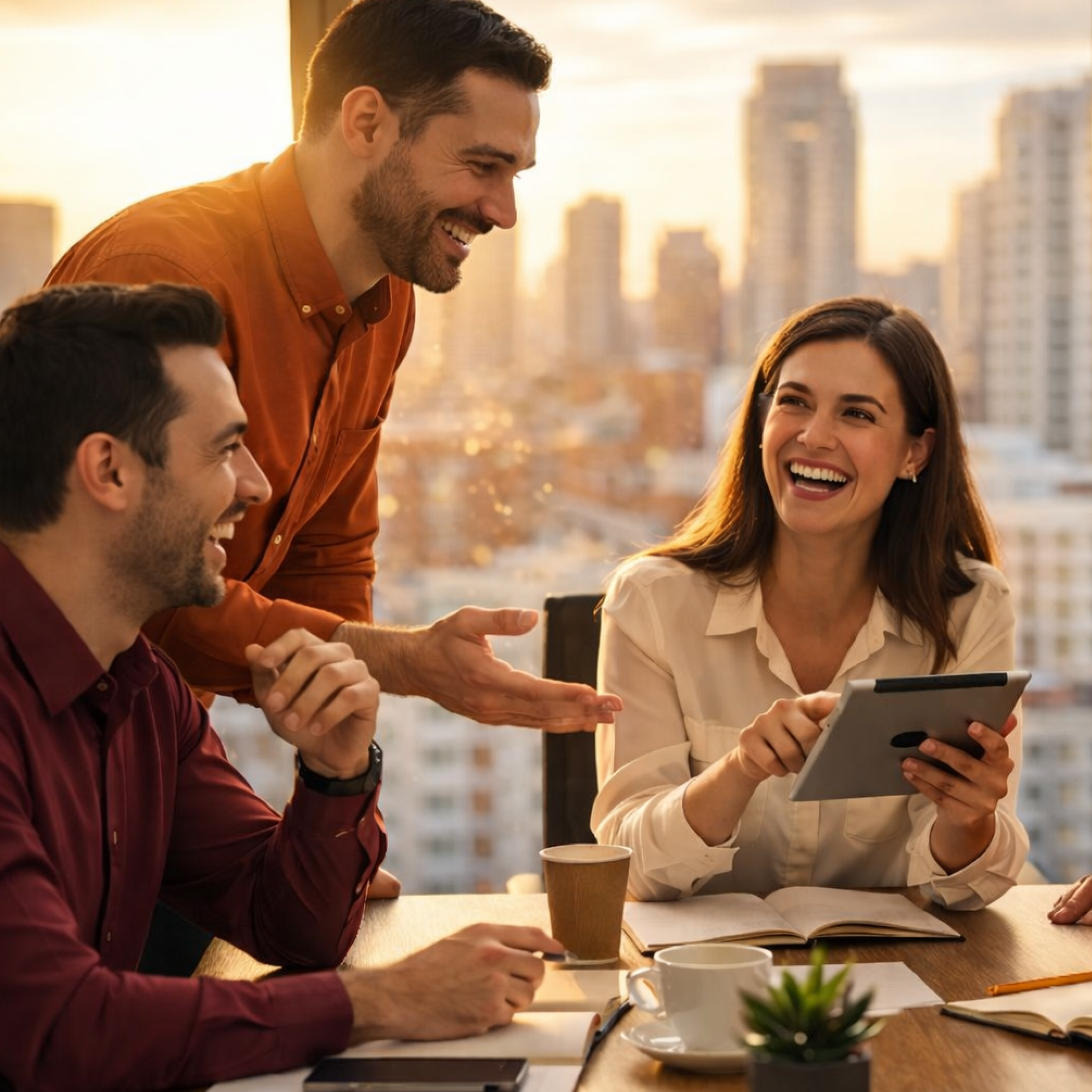 HR consulting professional analyzing business data